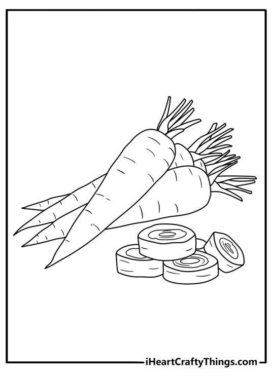 Vegetables coloring pages