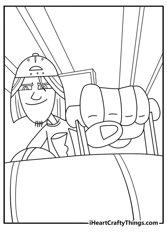 Wild Kratts page showing Jimmy Z piloting the Tortuga flying ship