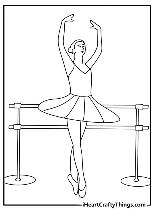 ballet barre coloring page