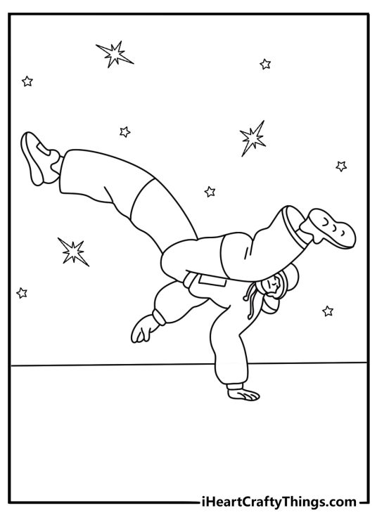 breakdance battle coloring page