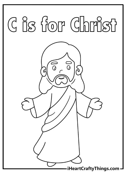 c is for christ coloring page