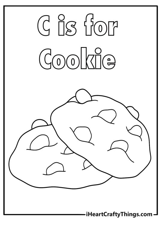 c is for cookie coloring sheet