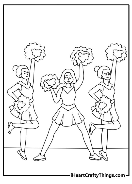 cheer dance coloring page
