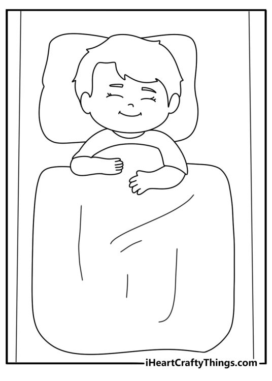 chibi sleepover coloring sheet