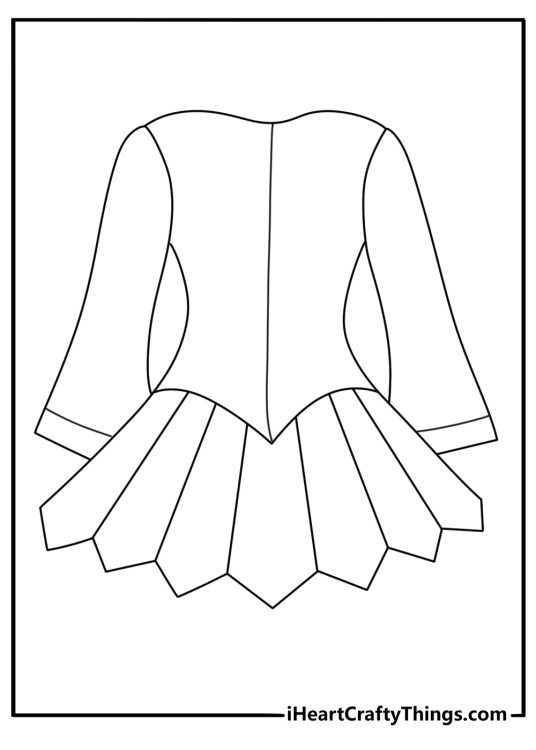 dance costume coloring page