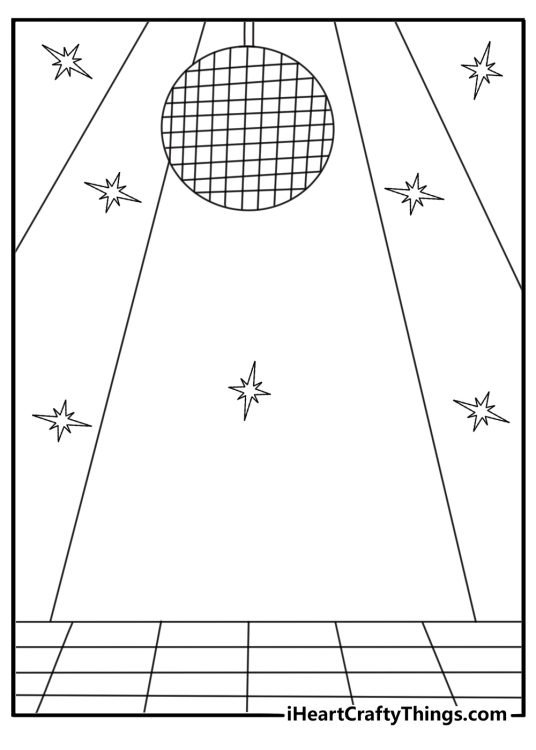 dance floor coloring page