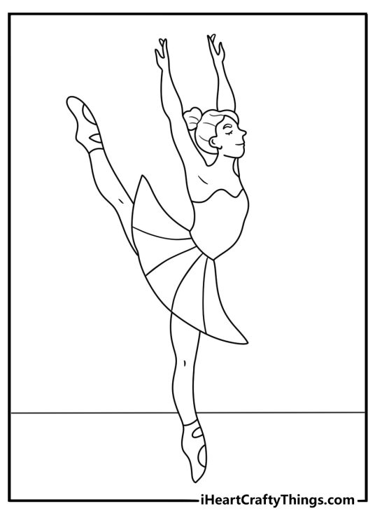 dance pose coloring page