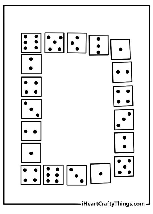 domino letter d pdf stacked tiles