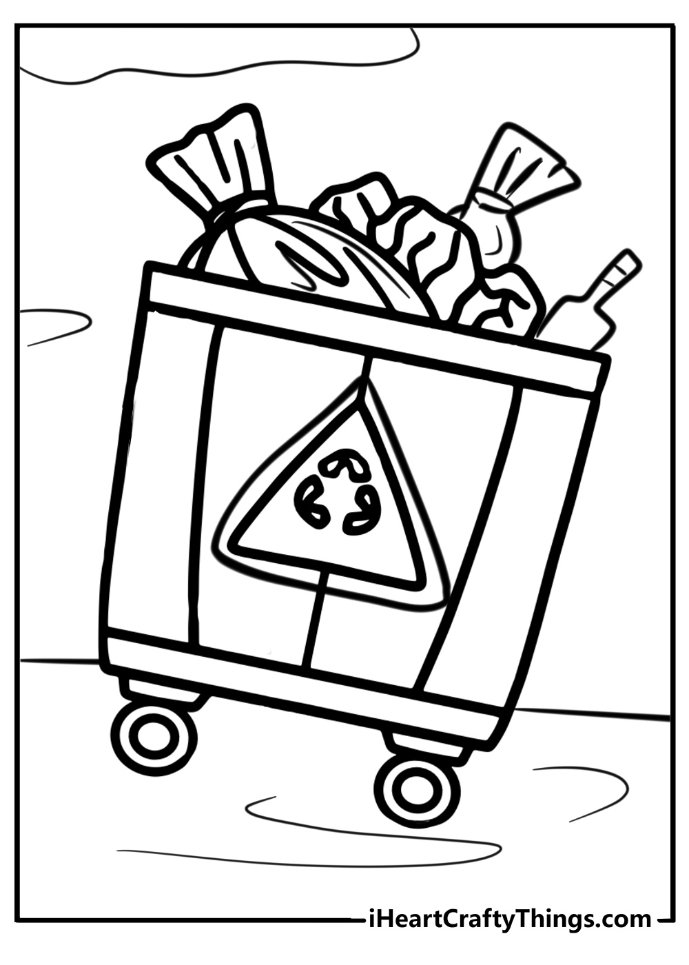 Garbage coloring page