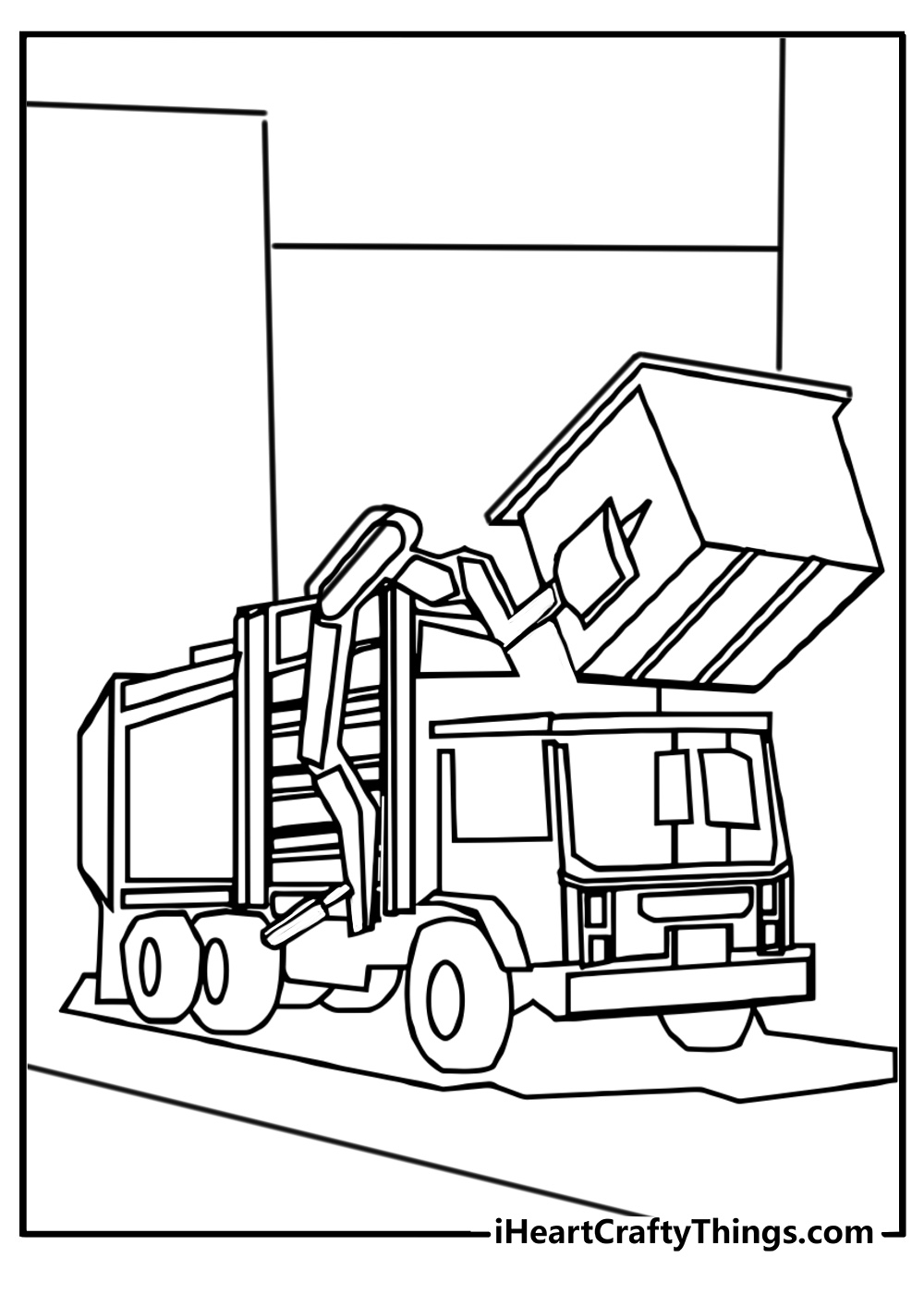 Garbage truck coloring book