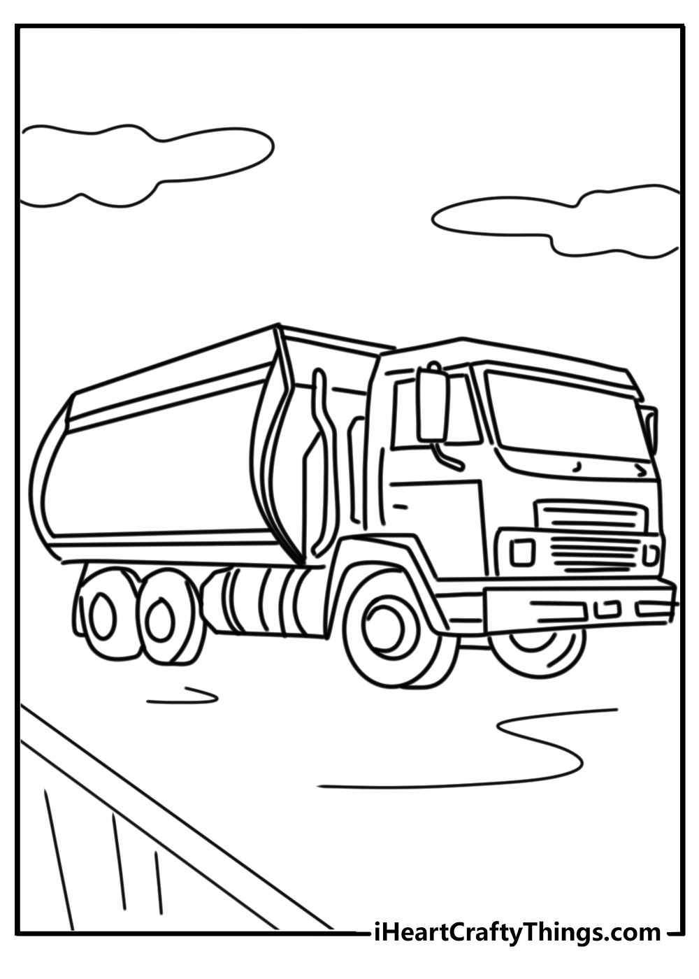 Garbage trucks coloring pages