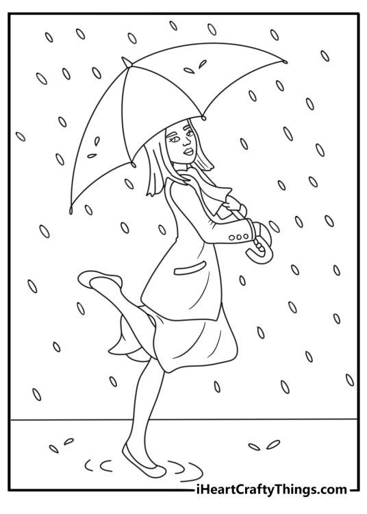 rain dance coloring page