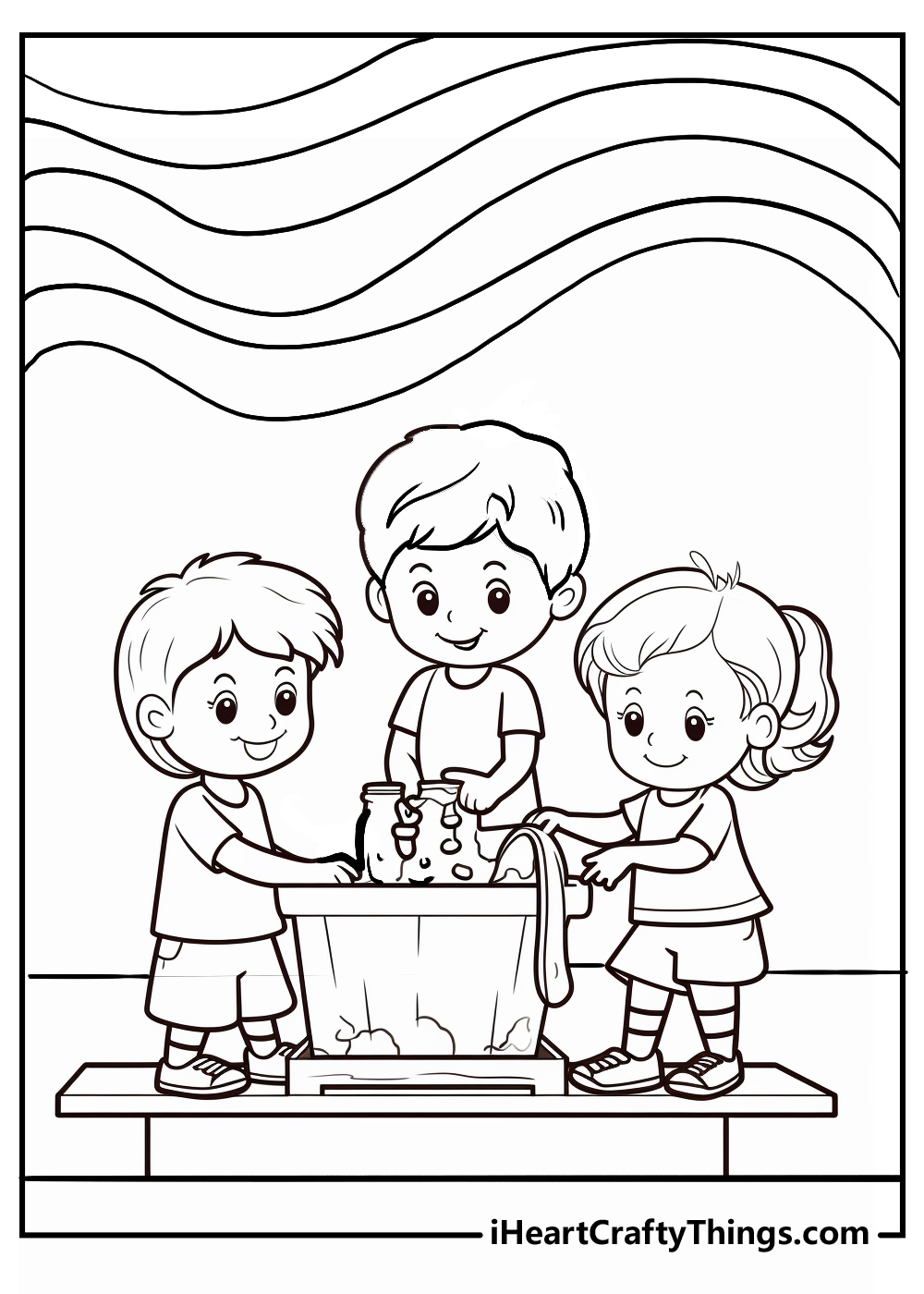 rainbow with friends coloring sheet free download