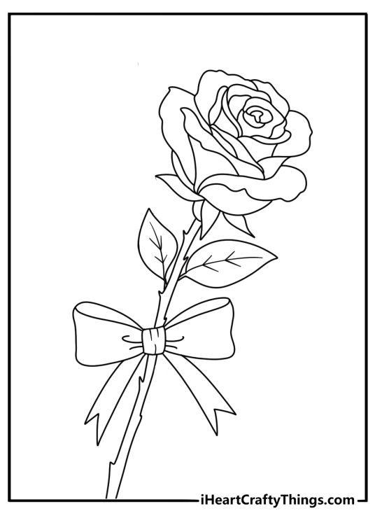 Rose Coloring Pages (50 Free PDF Printables)