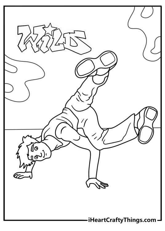 street dance coloring page