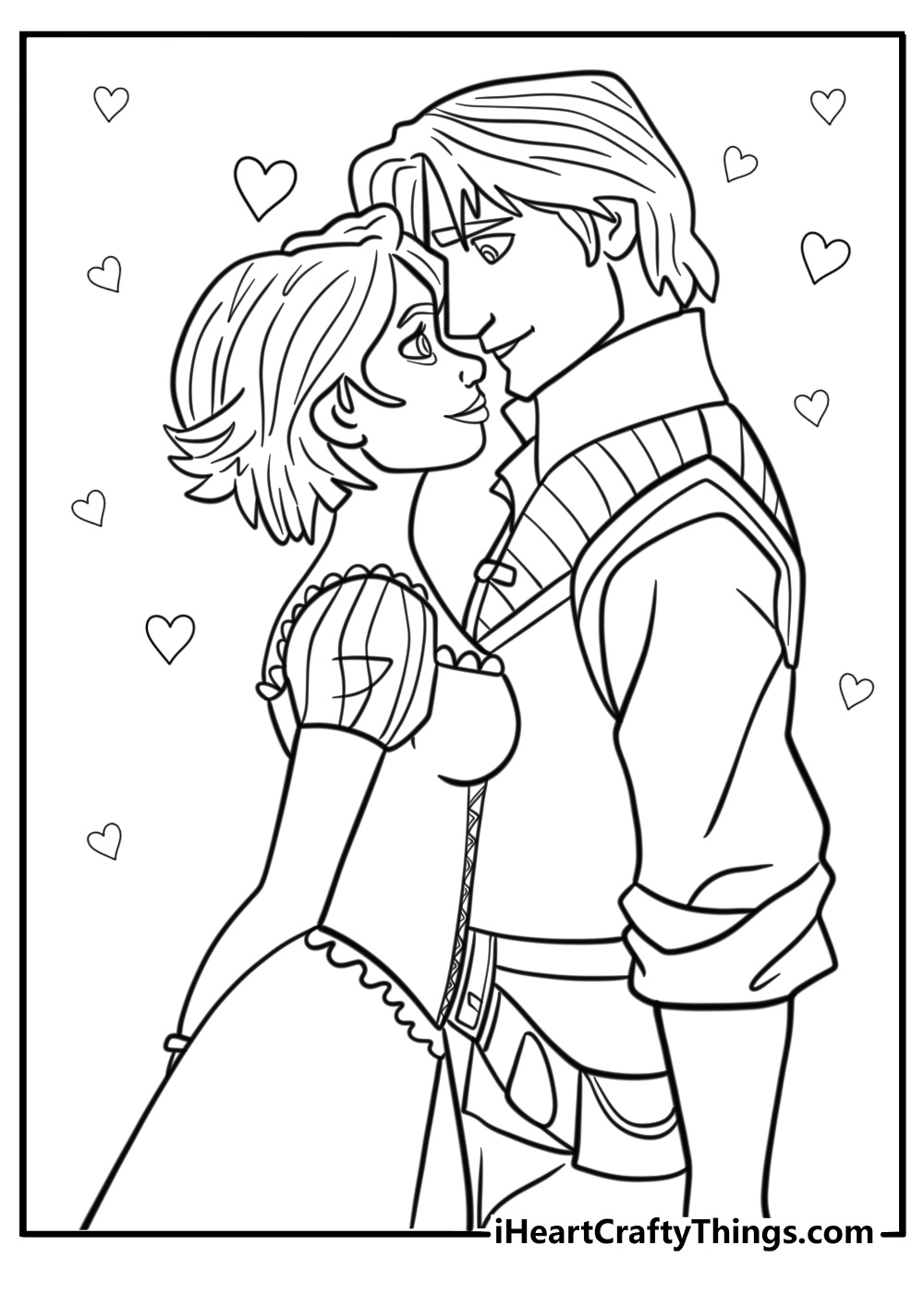 Tangled rapunzel and flynn coloring pages