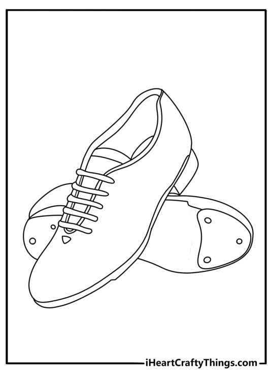 tap dancer shoes coloring page