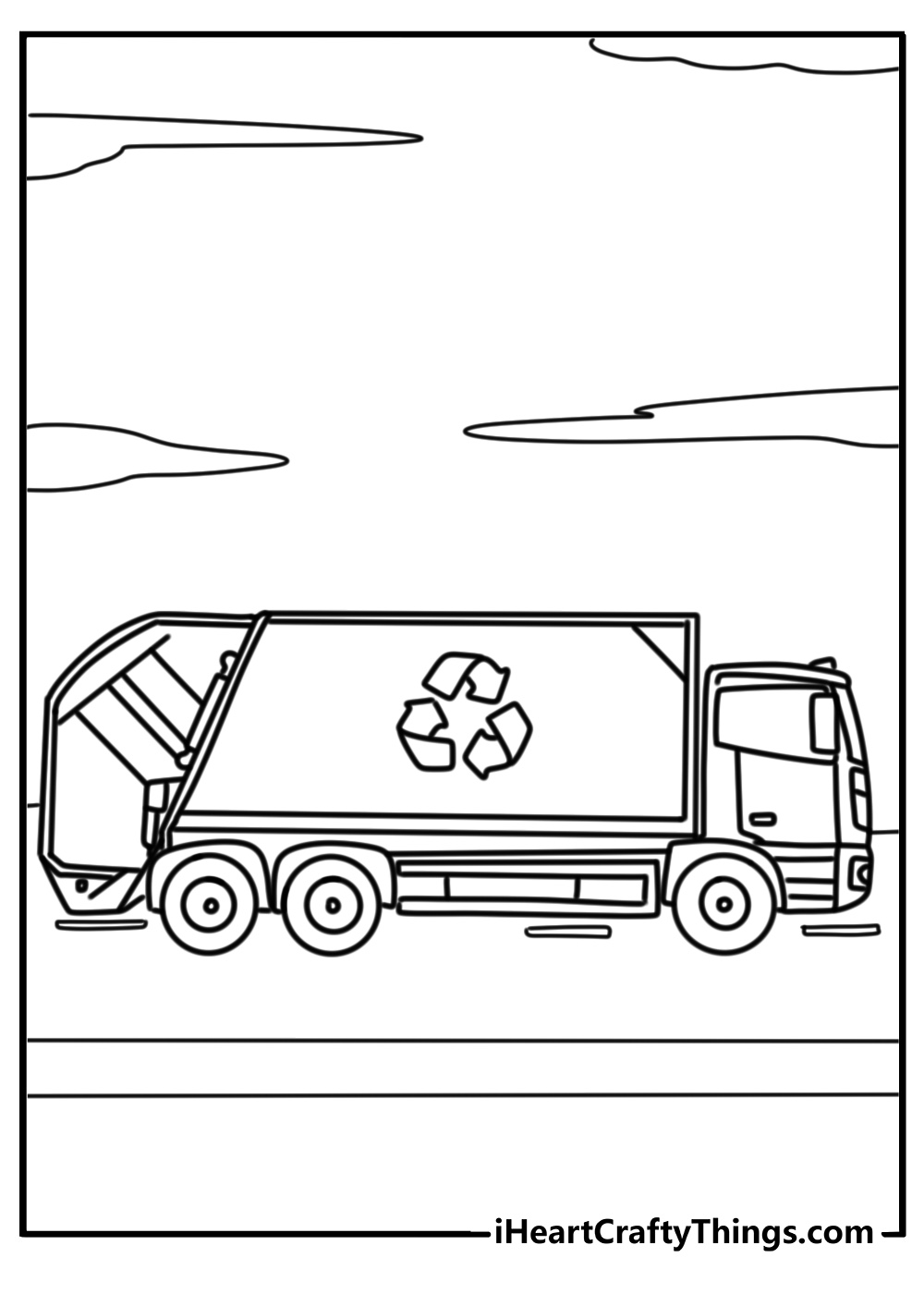 Trash truck coloring pages