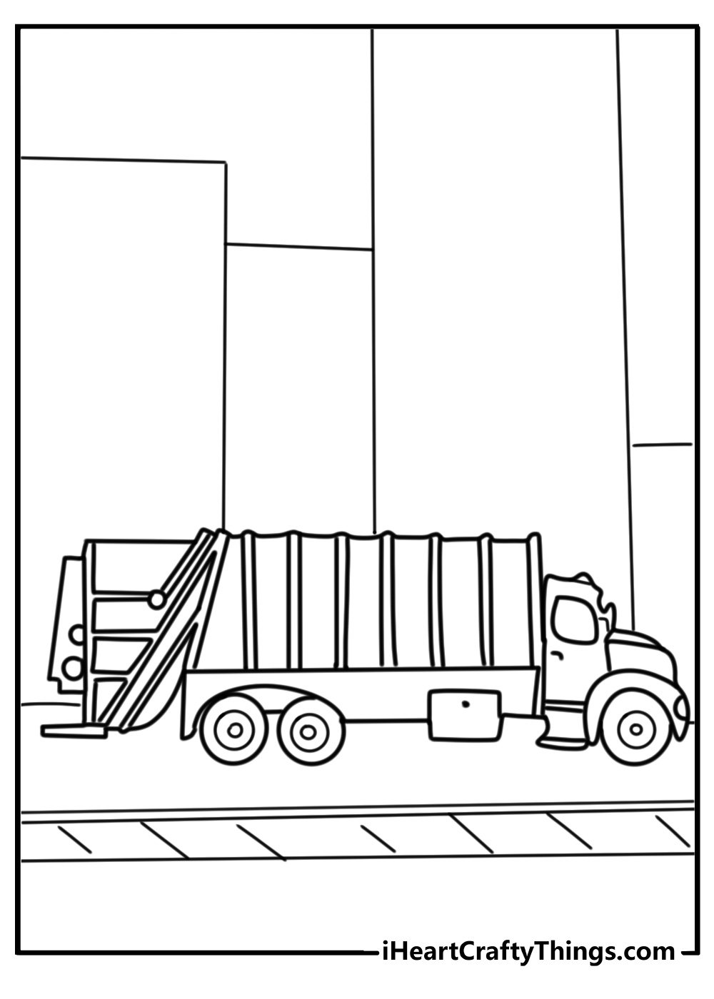 Trash truck coloring