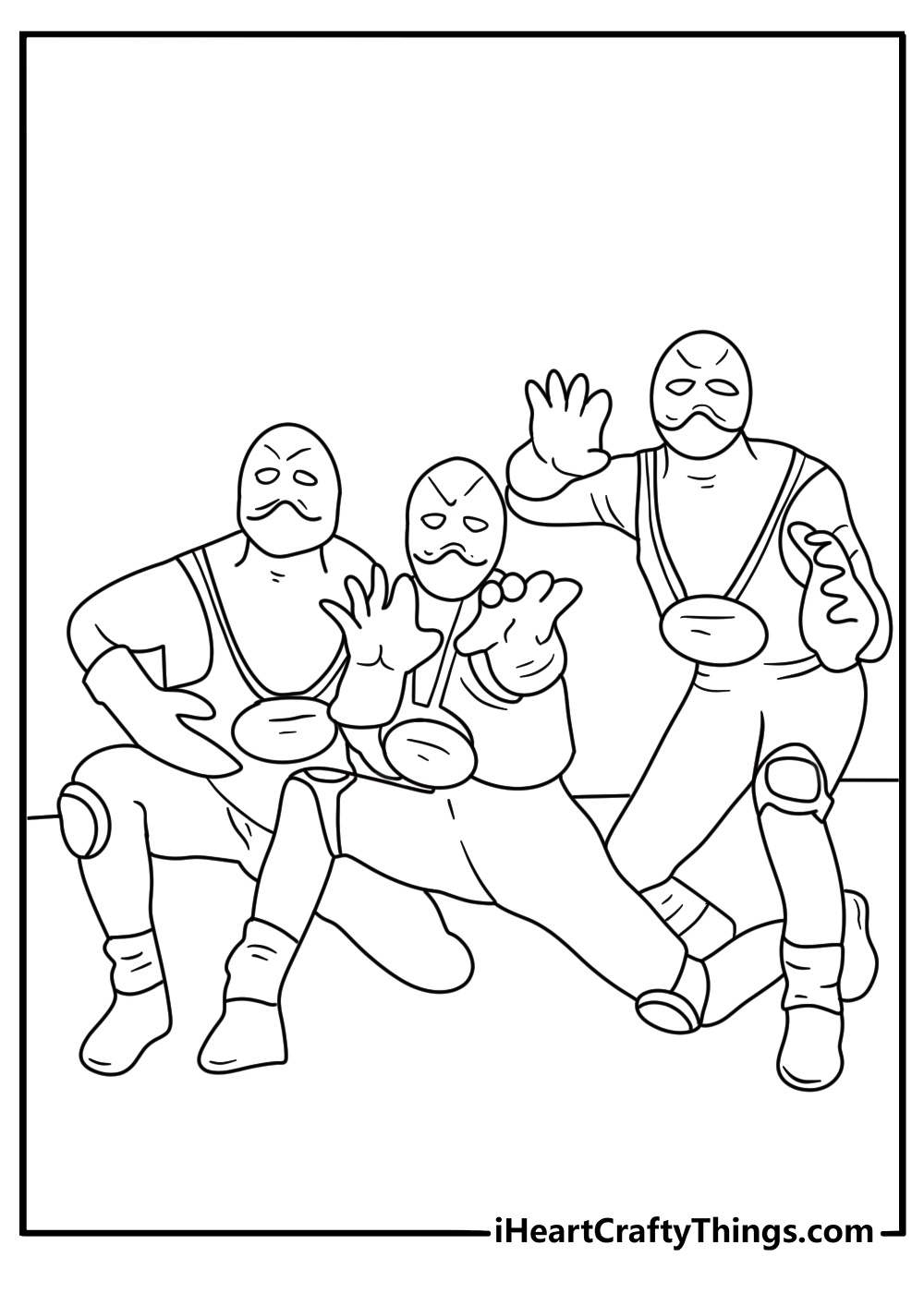 A group of Putty Patrol soldiers surrounds the Rangers in this printable