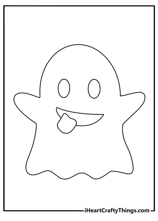 A large ghost symbol makes this fun printable sheet