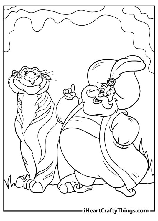 aladdin new coloring pages