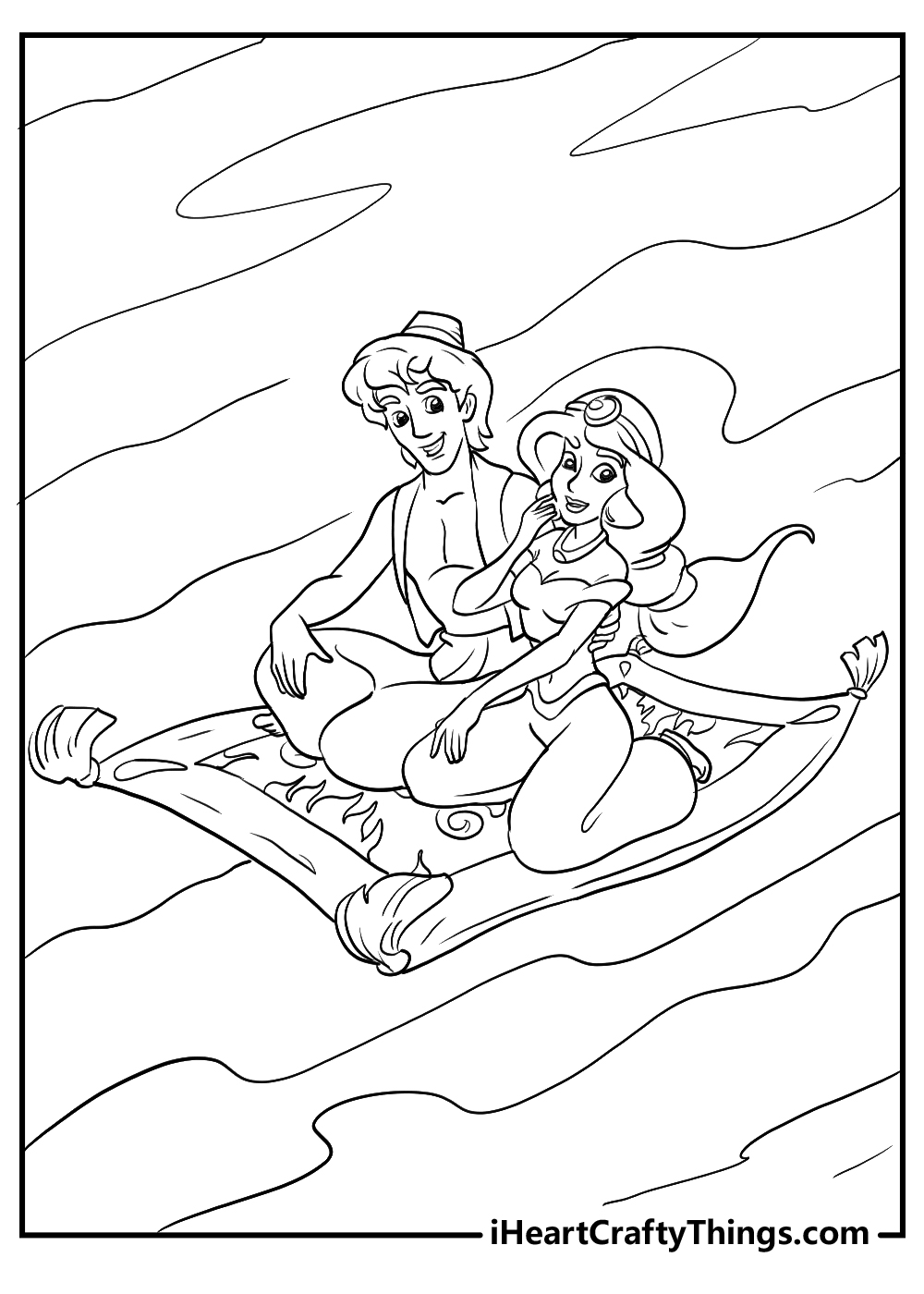 aladdin and jasmine coloring book