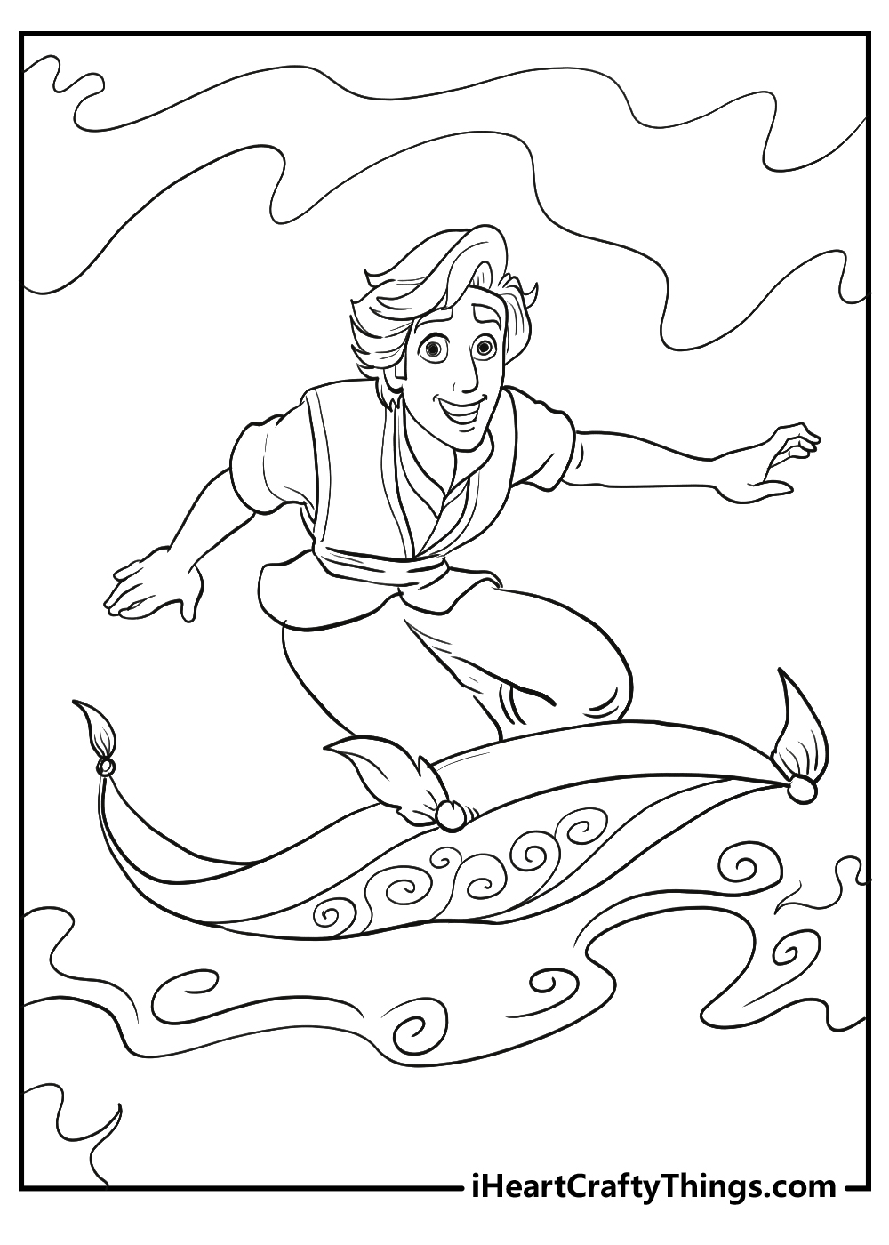 aladdin full size coloring pages