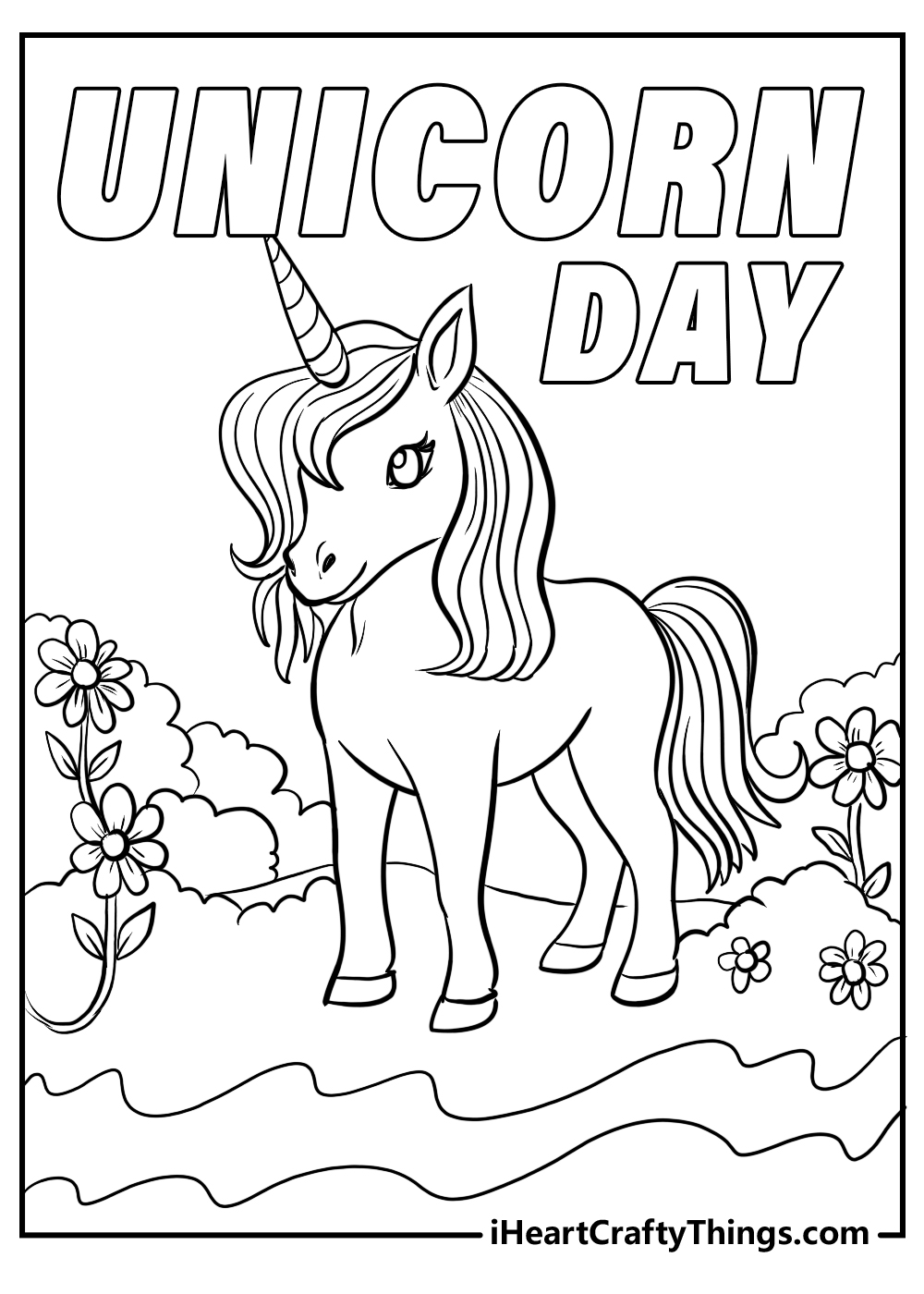 unicorn day coloring pages