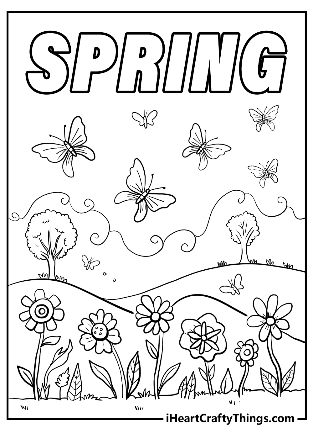 spring coloring pages for kids