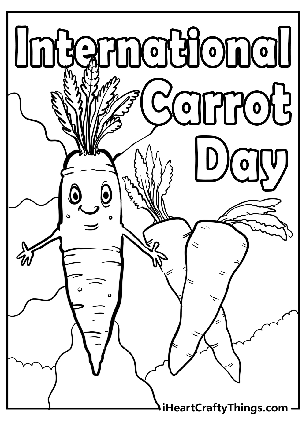 international carrot day coloring pages