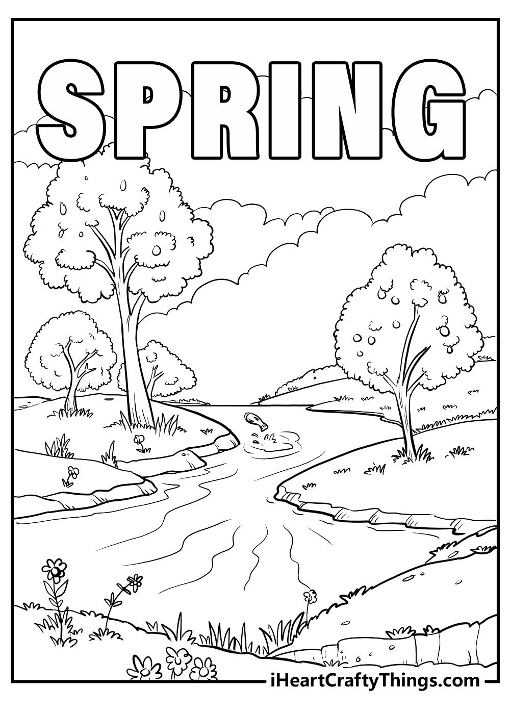 original april coloring sheet free download