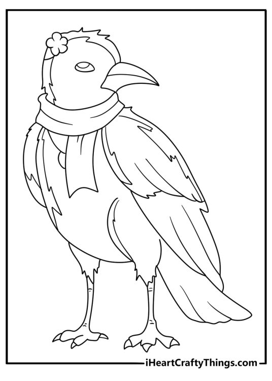 Demon Slayer crow companion coloring sheet