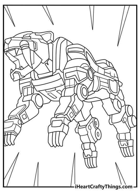 Free Power Rangers printable showing the Yellow Ranger riding the Saber Tooth Tiger Zord