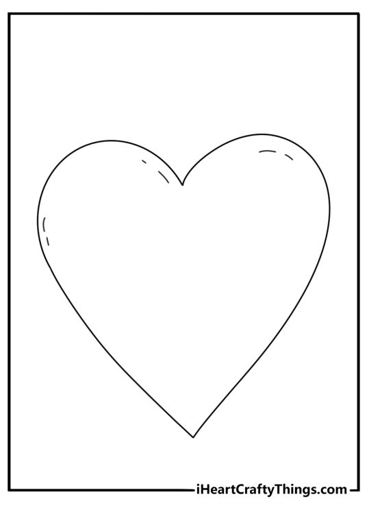 Free printable emoji sheet featuring a red heart symbol