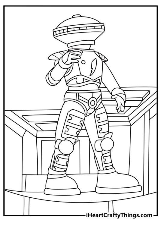 Free printable featuring Alpha 5 inside the Command Center