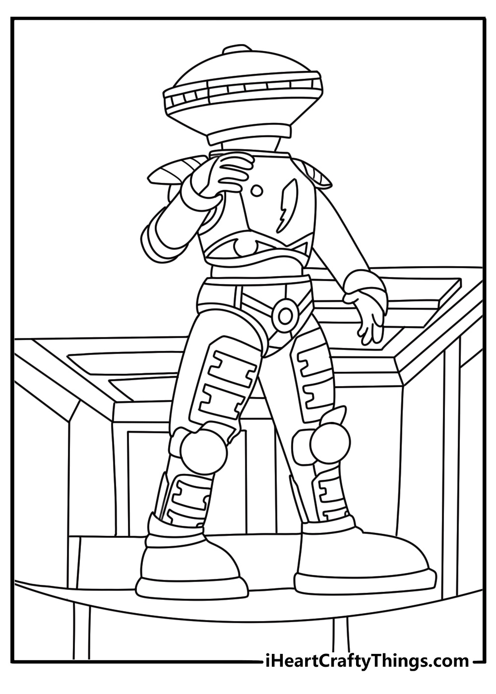 Free printable featuring Alpha 5 inside the Command Center