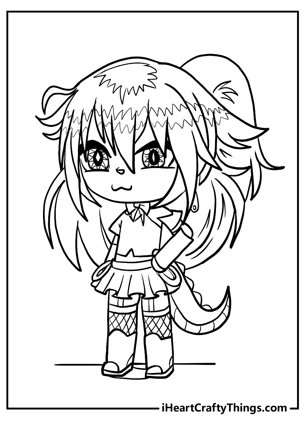 Lovely Gacha Life coloring page