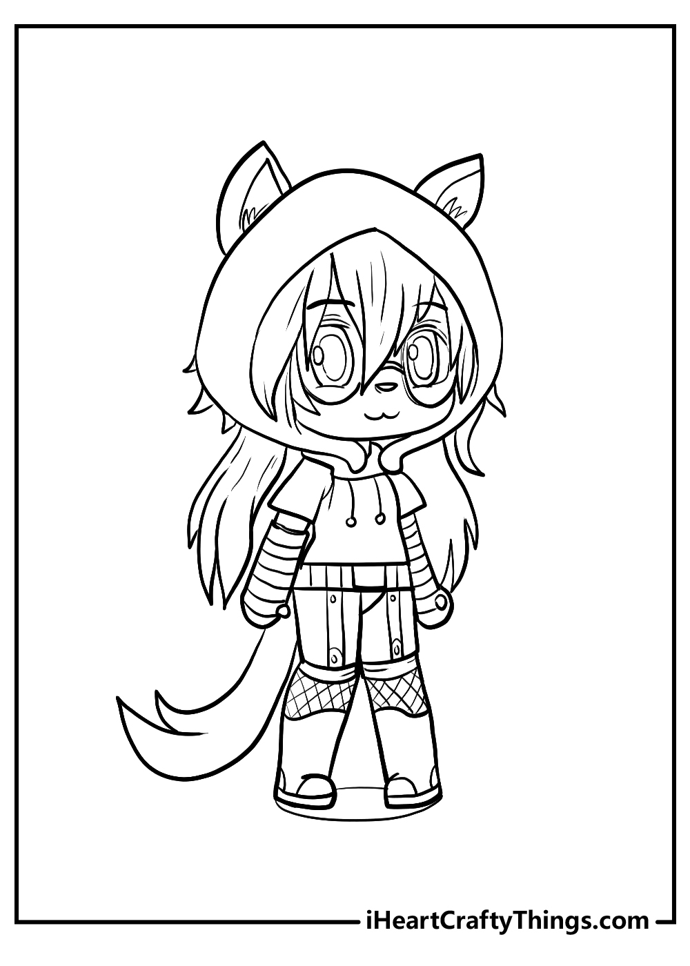 gacha life coloring sheet for preschoolers