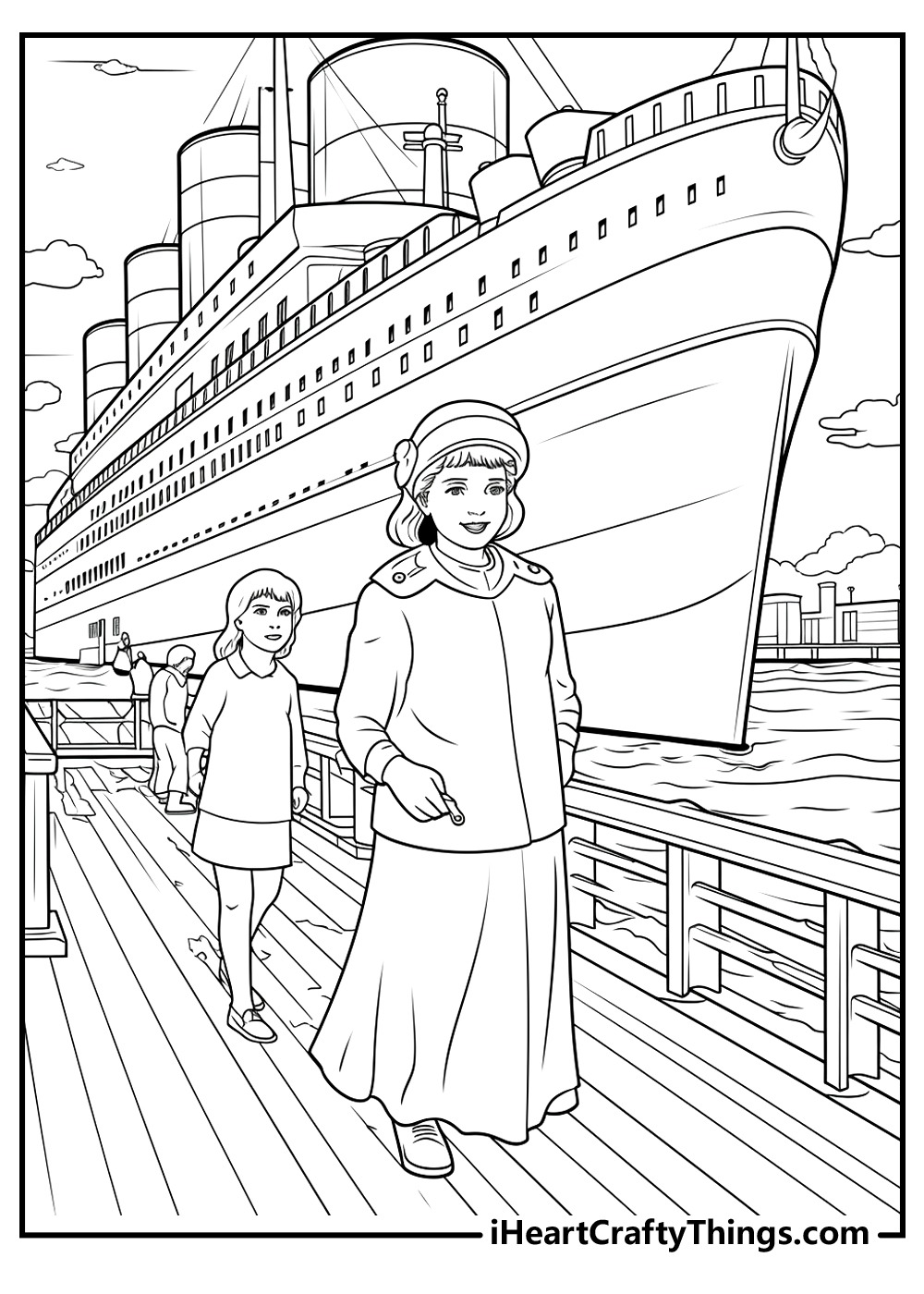 new titanic coloring pages