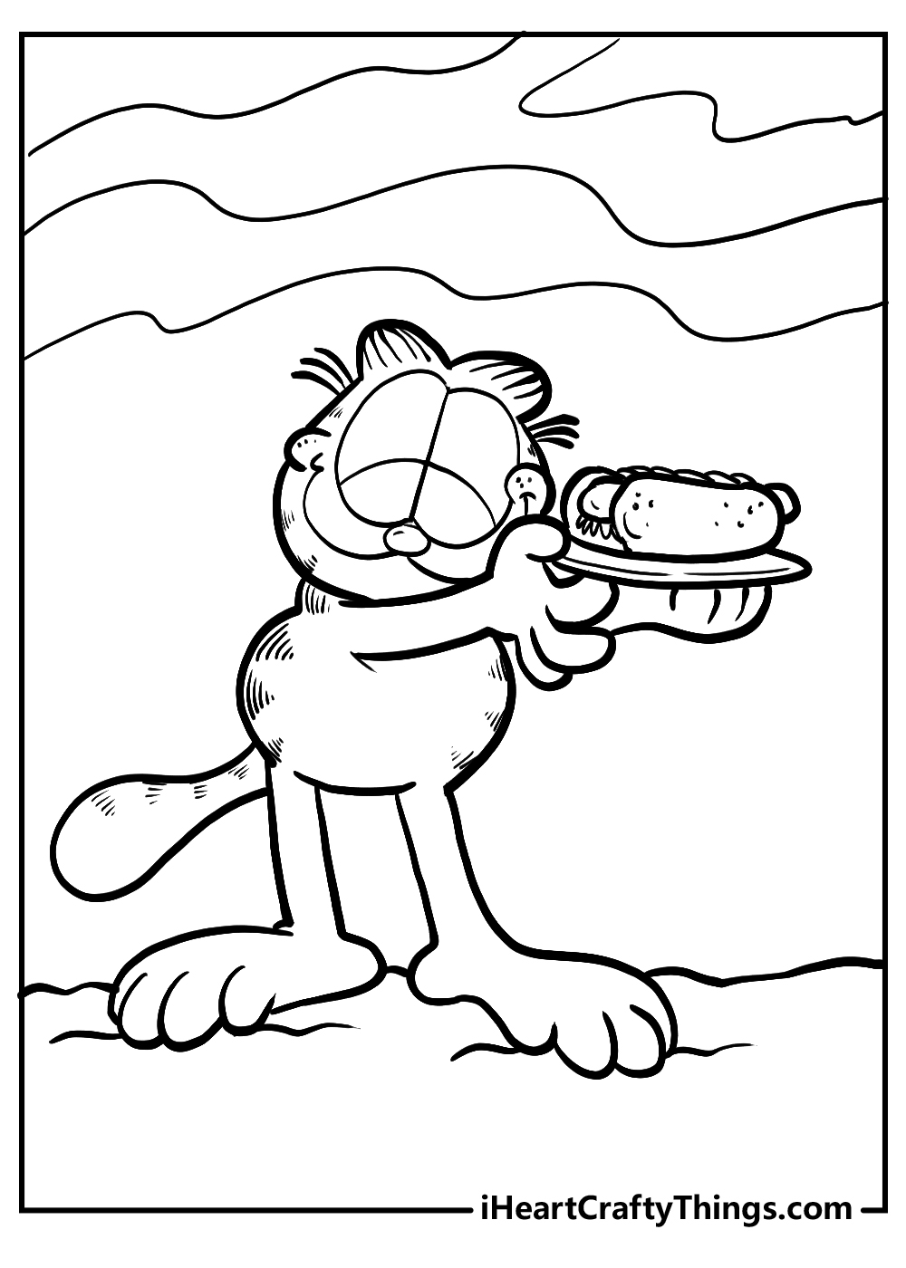 Garfield and Odie Coloring Pages