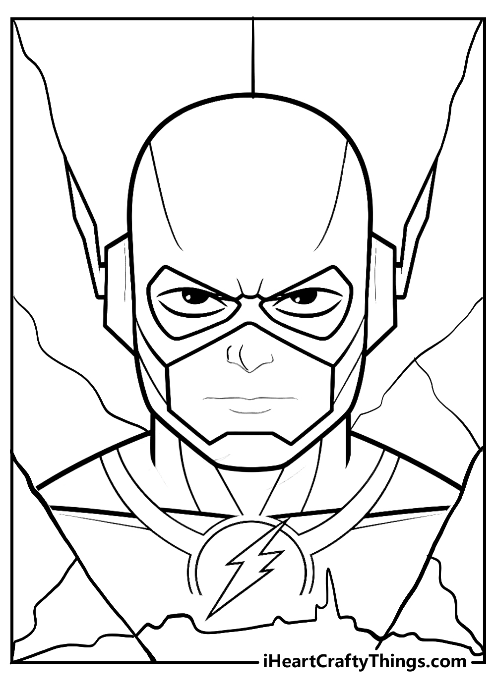 the flash head coloring pages