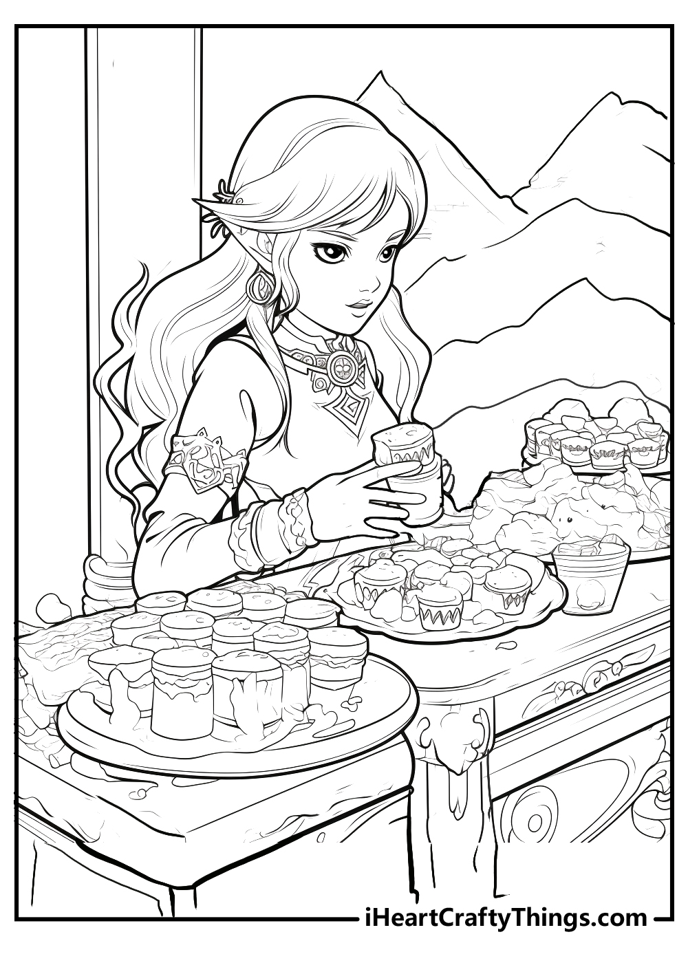 black-and-white zelda coloring pages
