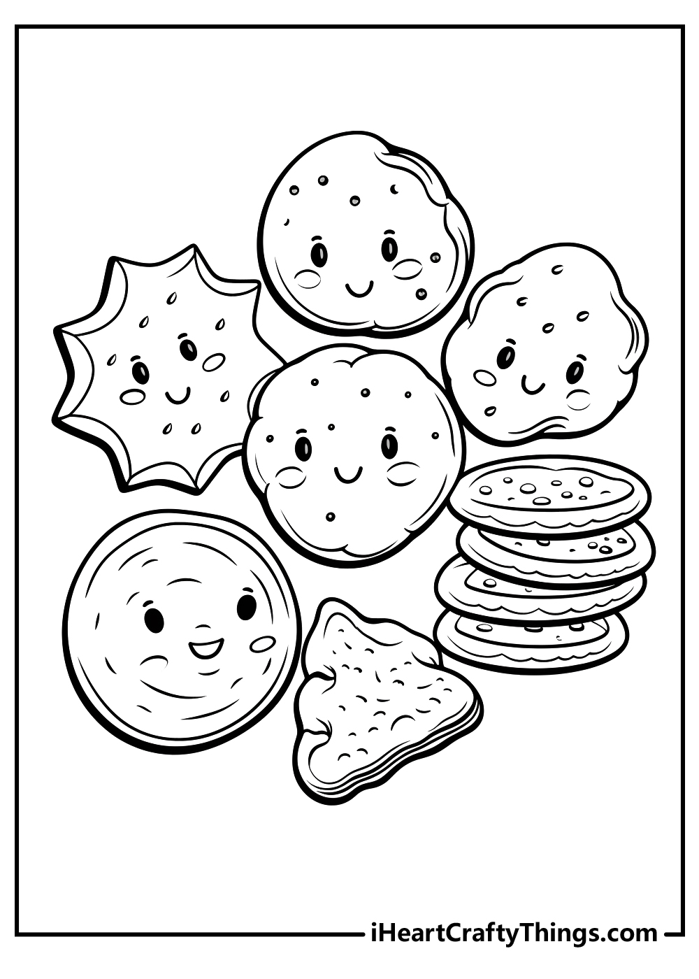 cookies coloring printable for kids