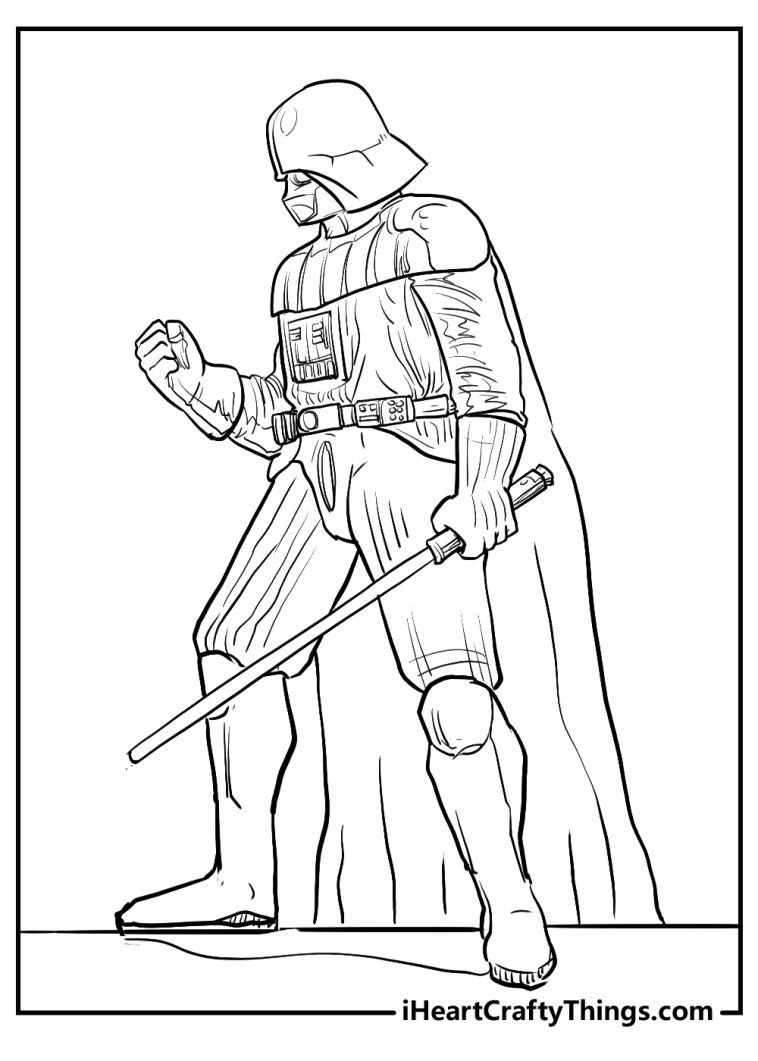 15 Darth Vader Coloring Pages (Easy Free To Print PDF)