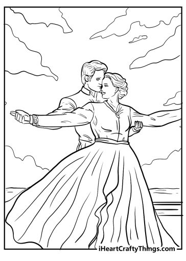 titanic coloring printable for adults