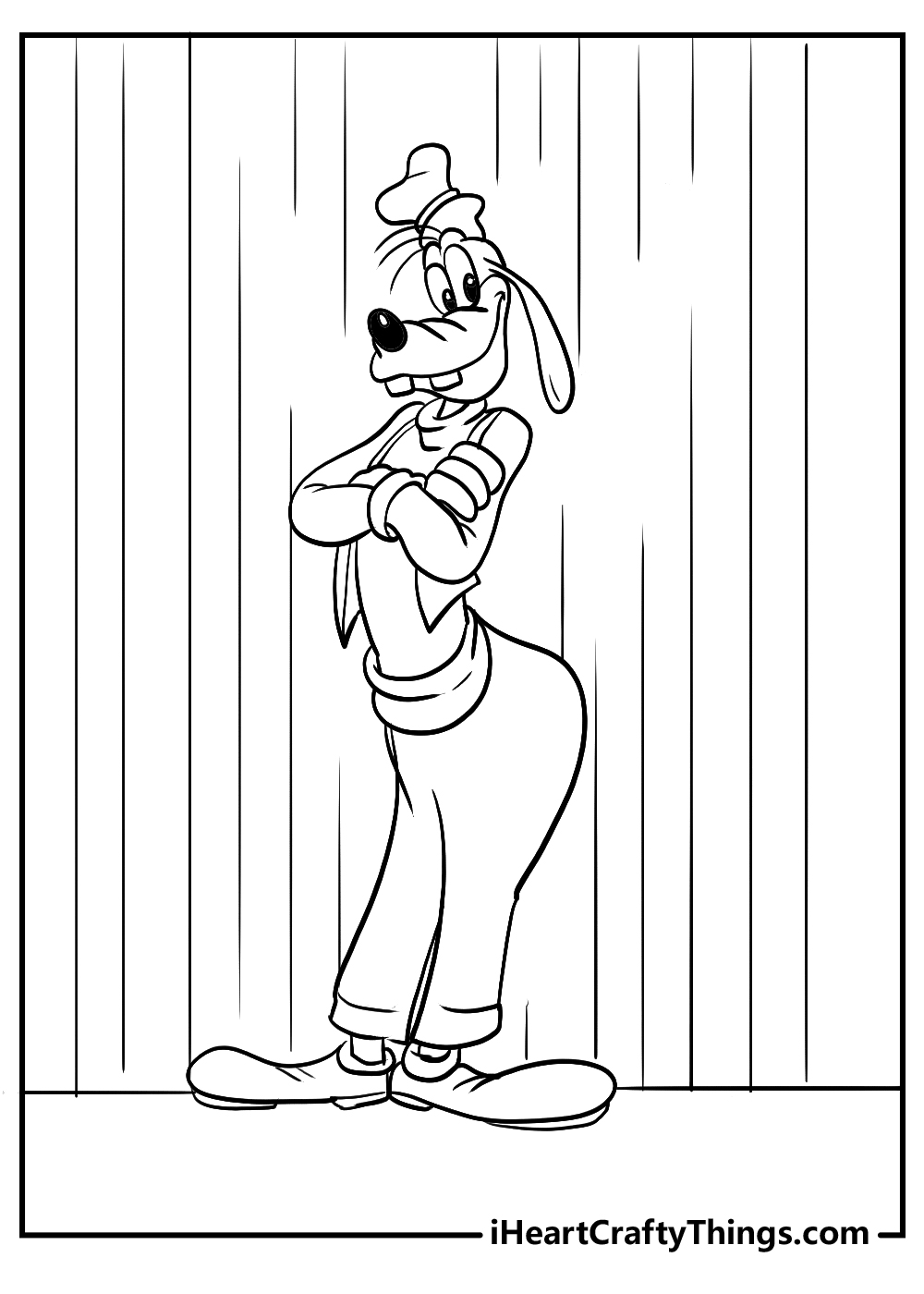 goofy coloring sheet for preschoolers