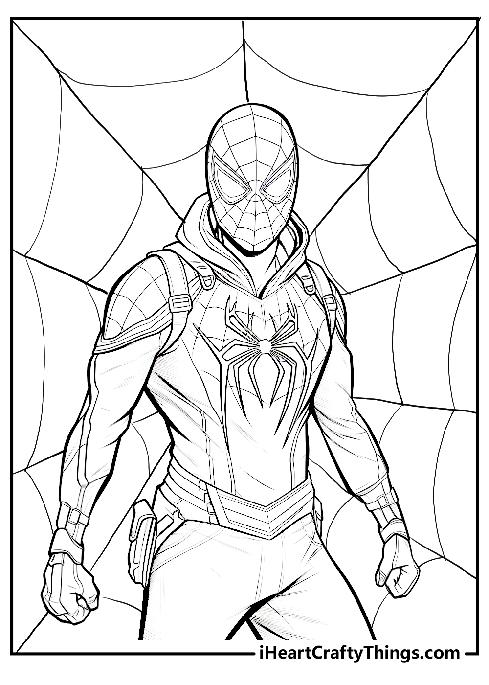 miles morales coloring printable for preschoolers