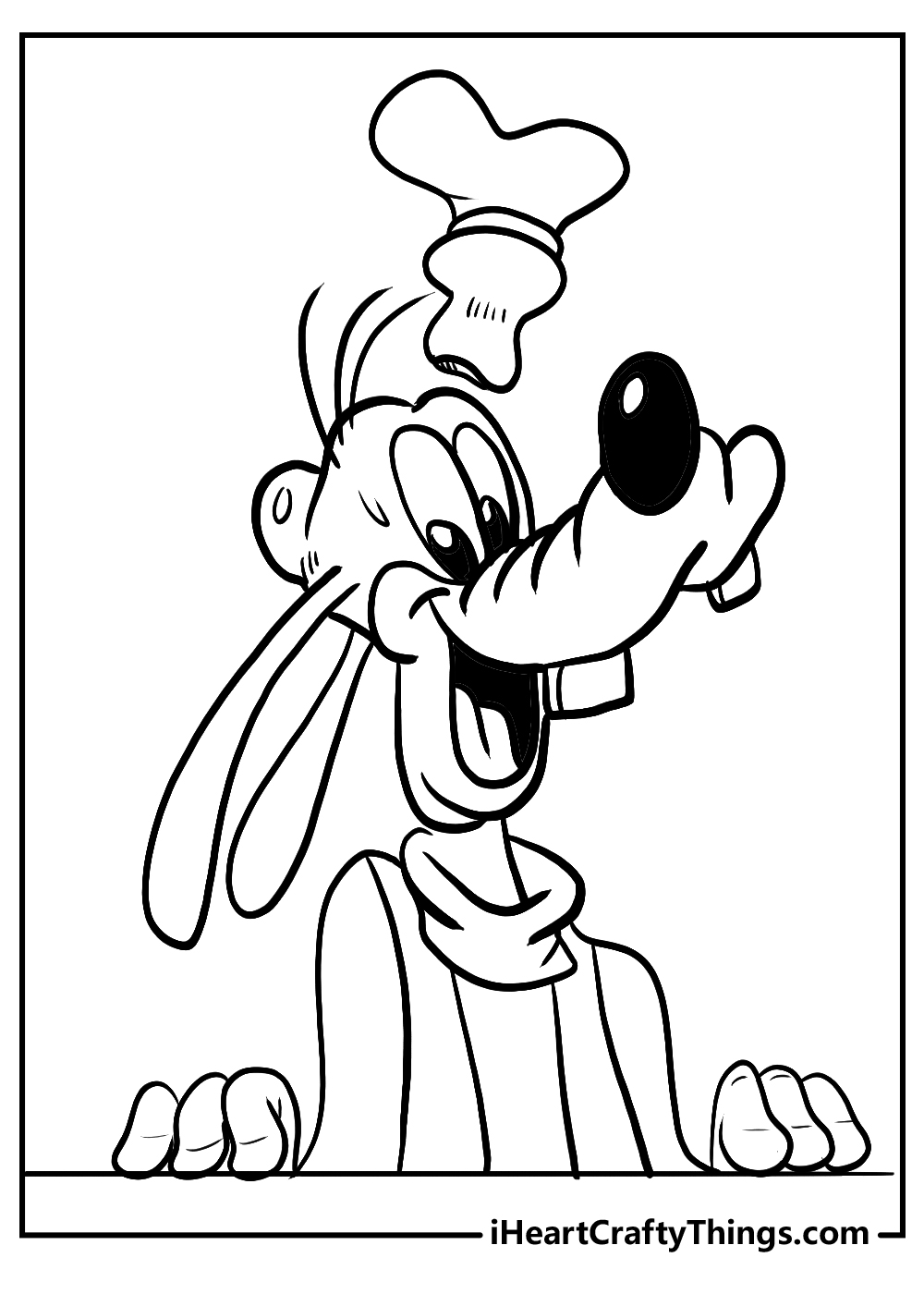goofy drawing for coloring