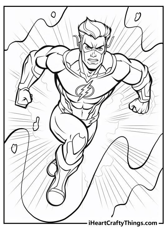 The Flash coloring pages